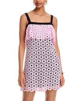 Aqua Aqua Geo Lace Mini Dress
