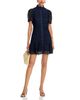 Aqua Aqua Geo Lace Short Sleeve Mini Dress - 2