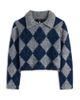 Aqua Aqua Girls' Collared Plaid Sweater, Big Kid - 1