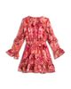 Aqua Aqua Girls' Long Sleeved Smocked Waist Dress, Big Kid - 2