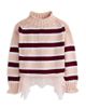 Aqua Aqua Girls' Mock Neck Sweater With Lace Trim, Big Kid - 1