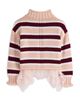 Aqua Aqua Girls' Mock Neck Sweater With Lace Trim, Big Kid - 2