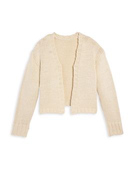 Aqua Aqua Girls' Open Front Cardigan, Big Kid