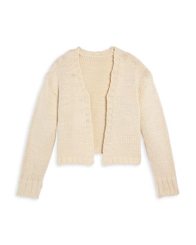 Aqua Aqua Girls' Open Front Cardigan, Big Kid