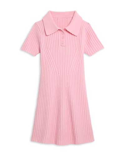 Aqua Aqua Girls' Short Sleeved Sweater Dress, Big Kid