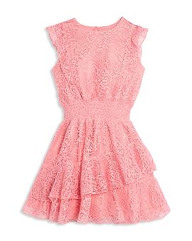 Aqua Aqua Girls' Sleeveless Ruffled Mini Dress, Big Kid