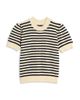 Aqua Aqua Girls' Striped Short Sleeved Sweater, Big Kid - 1