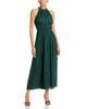 Aqua Aqua Halter Neck Shirred Maxi Dress - 1