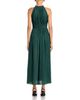 Aqua Aqua Halter Neck Shirred Maxi Dress - 4