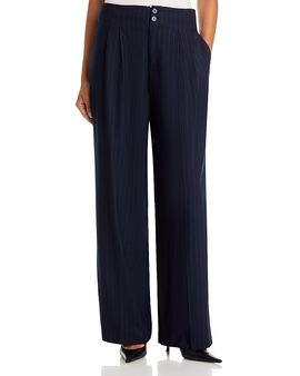 Aqua Aqua High Rise Pleated Wide Leg Pants