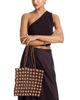 Aqua Aqua Imitation Pearl & Crochet Straw Tote - 2