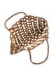 Aqua Aqua Imitation Pearl & Crochet Straw Tote - 3