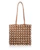 Aqua Aqua Imitation Pearl & Crochet Straw Tote - 6