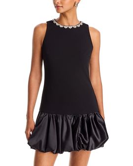 Aqua Aqua Jewel Sleeveless Bubble Mini Dress