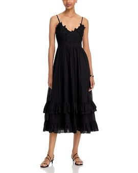 Aqua Aqua Lace Bodice Maxi Dress