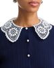 Aqua Aqua Lace Collar Pointelle Cardigan - 4
