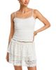 Aqua Aqua Lace Ruffle Tank - 1