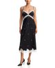 Aqua Aqua Lace Trim Crystal Embellished Slip Dress - 1