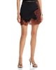Aqua Aqua Lace Trim Satin Mini Skirt - 1