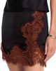 Aqua Aqua Lace Trim Satin Mini Skirt - 5