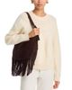 Aqua Aqua Large Fringed Suede Hobo Bag - 2