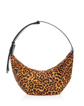 Aqua Aqua Leopard Print Calf Hair Hobo Bag