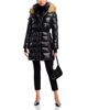 Aqua Aqua Long Belted Puffer with Faux Fur Trimmed Hood - 2