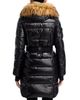 Aqua Aqua Long Belted Puffer with Faux Fur Trimmed Hood - 4