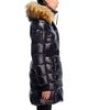 Aqua Aqua Long Belted Puffer with Faux Fur Trimmed Hood - 5