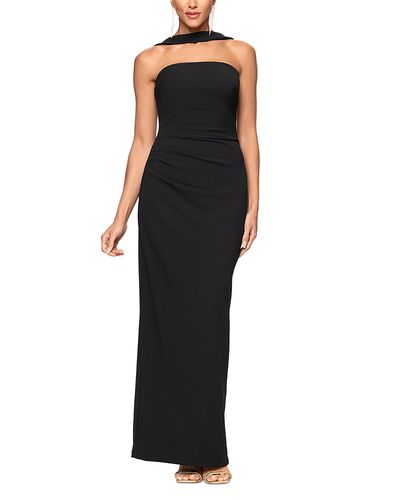 Aqua Aqua Long Scuba Halter Dress