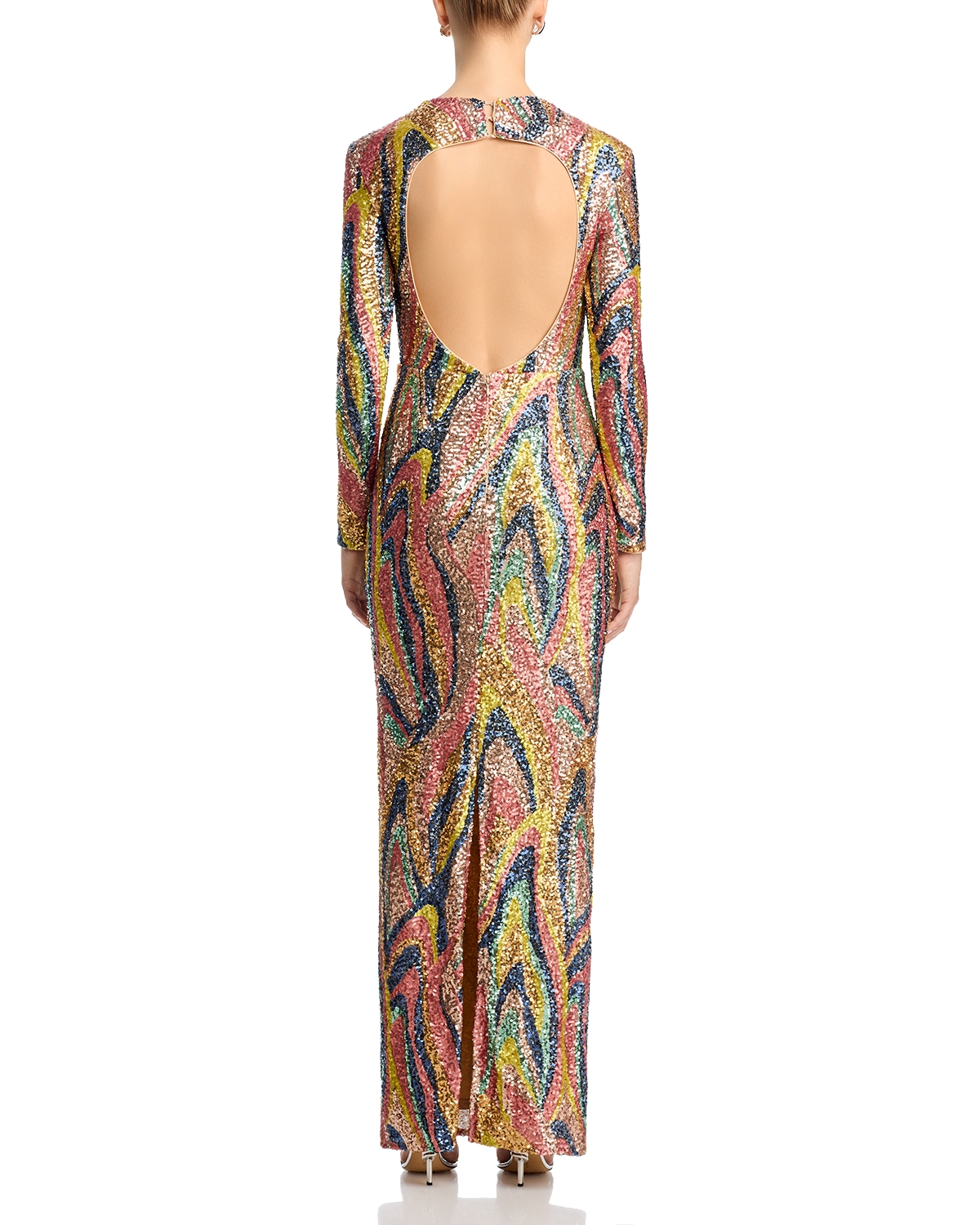 aqua brand sequin dress Aqua Sequin Halter Neck Short Dress With Open Back