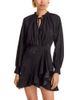 Aqua Aqua Long Sleeve Wrap Dress in Bird Jacquard - 1