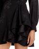 Aqua Aqua Long Sleeve Wrap Dress in Bird Jacquard - 3