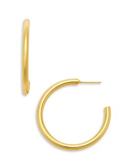 Aqua Aqua Medium Tubular C Hoop Earrings