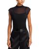 Aqua Aqua Mesh Mock Neck Top - 1