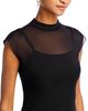 Aqua Aqua Mesh Mock Neck Top - 4