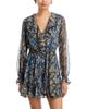 Aqua Aqua Metallic Ruffle Trim Boho Dress - 1