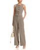 Aqua Aqua Mini Check Button Front Vest - 2