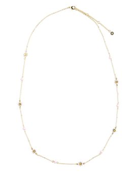 Aqua Aqua Mixed Stone Flower Strand Necklace, 28-31