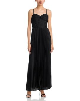 Aqua Aqua Orzna Pleated Gown