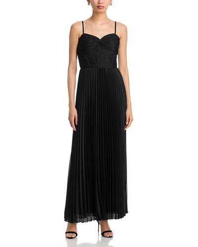 Aqua Aqua Orzna Pleated Gown