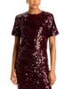 Aqua Aqua Paillette Sequin Cropped Tee - 1