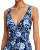 Aqua Aqua Paisley Print V Neck Drop Waist Midi Dress - 3