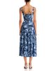 Aqua Aqua Paisley Print V Neck Drop Waist Midi Dress - 4