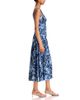 Aqua Aqua Paisley Print V Neck Drop Waist Midi Dress - 5