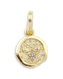 Aqua Aqua Pave Bee Disc Charm
