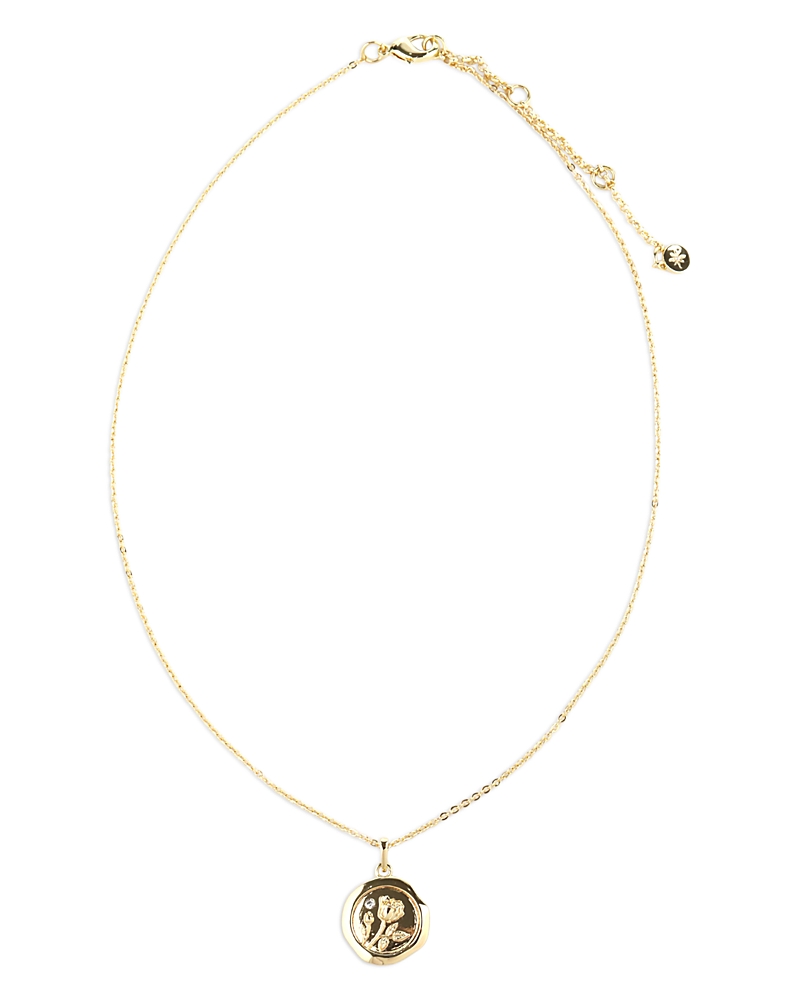 Aqua Aqua Pave June Birth Flower Pendant Necklace, 16