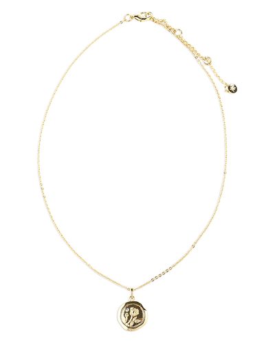 Aqua Aqua Pave June Birth Flower Pendant Necklace, 16