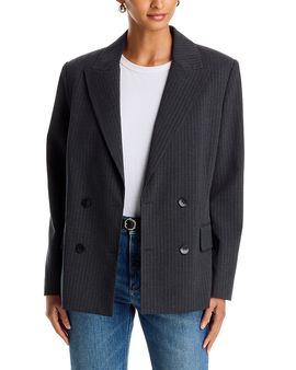 Aqua Aqua Pinstriped Scarf Blazer