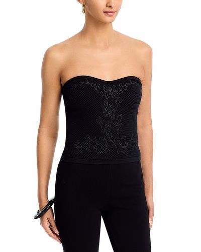 Aqua Aqua Placed Crochet Strapless Top